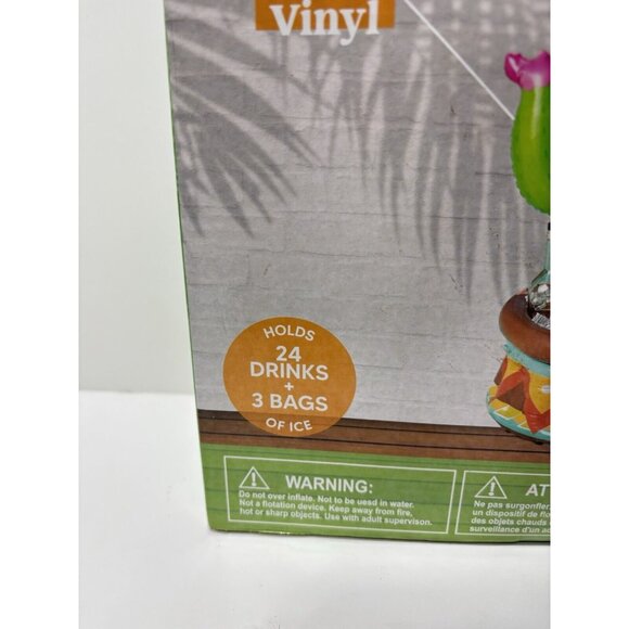 Inflatable Cactus Cooler with Sombrero Hat Fiesta and Cinco de Mayo Party Decor - Picture 6 of 7